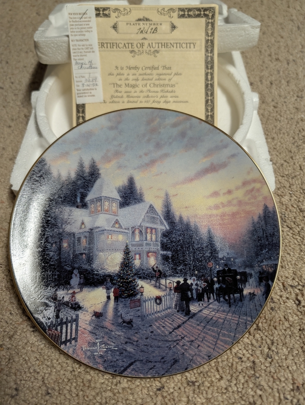 Christmas Collectors Limited Edition Plate